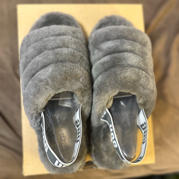 UGG Fluff Yeah Slipper - Grey/Gray - Picture 6 of 8